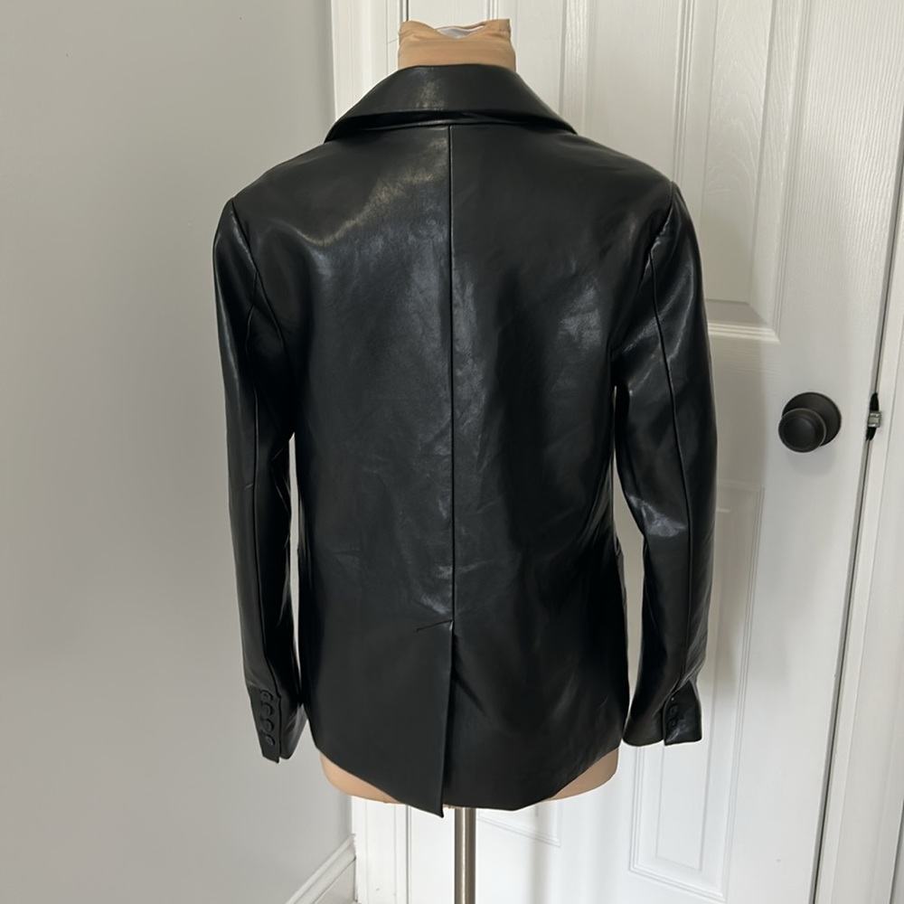 We The Free Black Vegan Leather Blazer - Picture 2 of 9